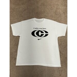Caitlin Clark Was Here Nike Logo SGA Indian Fever White T-Shirt Size XL
